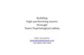 Building high performance teams through psychological safety