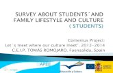 Survey about students´and family lifestyle and culture ( students)