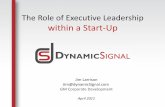 The Role of Executive Leadership in the Start-up
