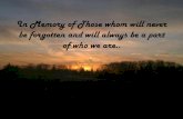 In memory of those whom will never be