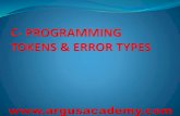 C  programming tokens & error types