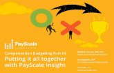 Budgeting Part: Putting it All Together With PayScale Insight Slides