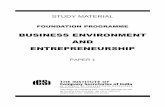 CS Foundation- Business Environment, Entrepreneurship & Law