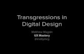 Transgressions in Digital Design