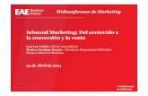 Webconference EAE: Inbound Marketing, del contenido a la conversión y la venta