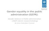 Gender Equality in the Public Administration (GEPA)