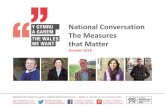 National Conversation - the Measures that Matter