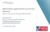 Alternative approaches to service delivery - how can we do things differently?