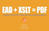 EAD + XSLT = PDF: Generating full PDF finding aids from Encoded Archival Description XML in AtoM