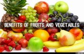 Benefits of fruits and vegetables