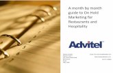 A month by month guide to On Hold Marketing for Restaurants and Hospitality.