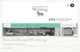 Secondhand Writing - A Store For Writers