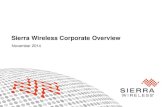 Sierra Wireless Corporate Overview - November 2014