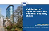 Participant Portal - Validation of legal entities and financial capacity check | Peter Haertwich | presentation 3/4