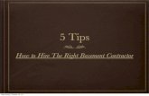 5 tips for hiring a basement finisher
