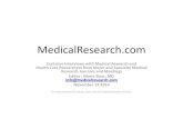 MedicalResearch.com:  Medical Research Exclusive Interviews November 14 2014