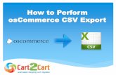 How to Perform osCommerce CSV Export