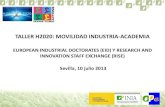 20130710 Taller H2020 Sevilla Movilidad Industria Academia: MHerrero