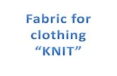 Fabric for clothing knit