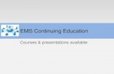 EMS related courses I teach