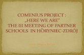 Comenius project "Here we are"