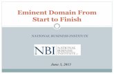 Eminent domain from Start to Finish