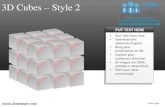 3d cubes building blocks stacked broken design 2 powerpoint presentation slides.
