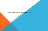 Summer internship '13