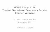 GMRR Bridge #114 Emergency Irene Repair