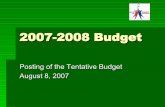 Budget Posting 2007-2008