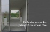 Exclusive venue for private & business hire