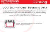 UOG Journal Club: Intra- and interoperator reliability of manual and semi-automated measurements of intracranial translucency