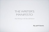 The Writers Manifesto