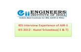 Ies interview experience of air 1 kunal srivastava
