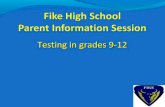 Fike high school pto testing meeting