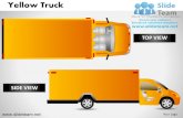 Yellow truck side view powerpoint presentation templates.