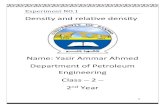 Petroleum Properties - Density and relative density