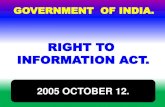 RIGHT TO INFORMATION ACT 2005 - INDIA