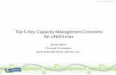 Top 5 key capacity management concerns for Unix