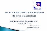 Pilar Ramirez, Microcredit and Job Creation