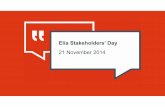 Elia stakeholders day 21 nov 2014