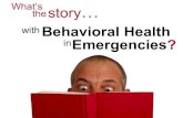 2010 Statewide Assessment: Behavioral Health in Emergencies