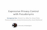 Expressive Privacy Control With Pseudonyms