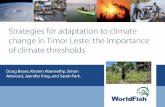 Strategies for adaptation to climate change in Timor Leste: the importance of climate thresholds