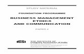 CS Foundation- Business Management, Ethics and Communication