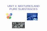 Unit 4 Mixtures and pure substances 1 ESO