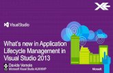 Cosa c'è di nuovo per l'Application Lifecycle Management in Visual Studio 2013