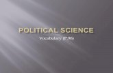 Political science 1 vocabulary