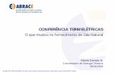 Termelétricas - O que mudou no fornecimento de Gás Natual - ABRACE - Clovis Correia Jr