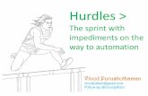 Hurdles, the sprint with impediments on the way to automation
